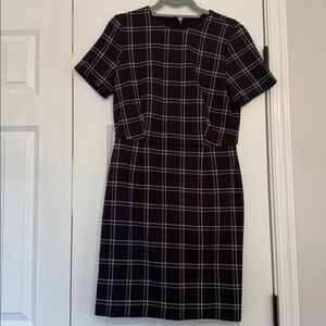 Ann Taylor Navy and White Plaid Dress - Last day on Poshmark!